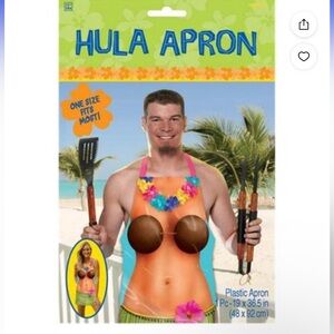 Hula Party Apron with Coconut Bra Design